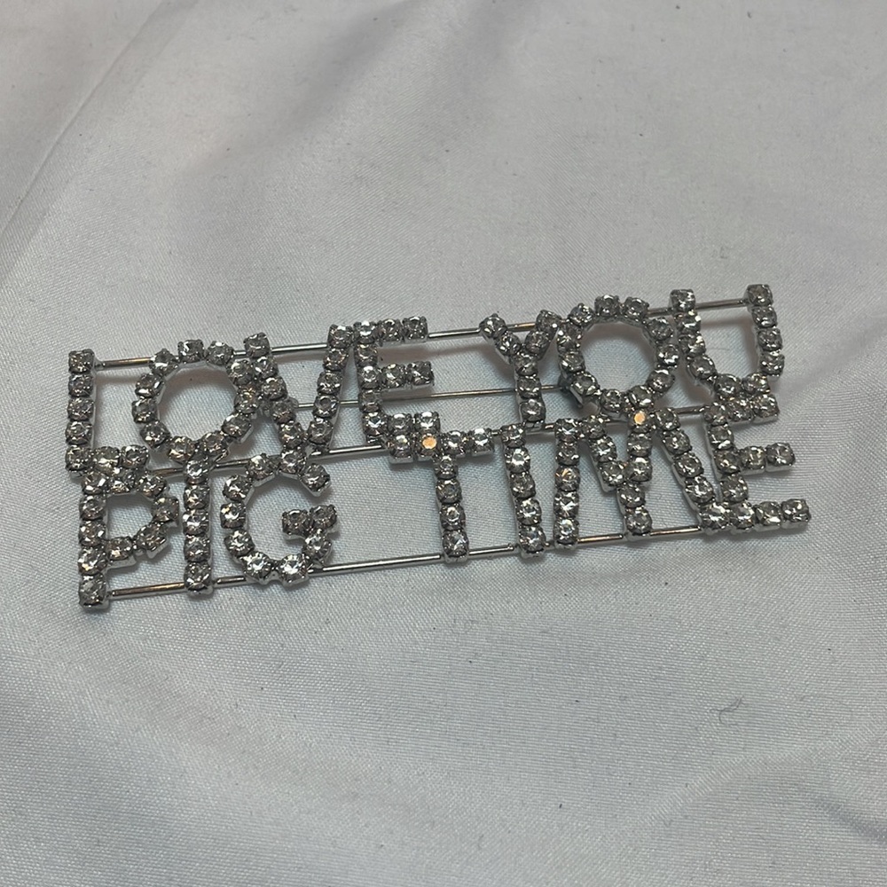 Vintage Pig Rhinestone Brooch - Picture 3 of 3